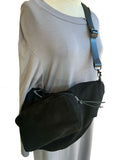 Side Bag in black suede