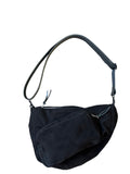 Side Bag in black suede