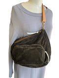 Side Bag in espresso deer suede