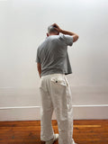 Barrel Pants in ivory linen