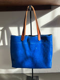 Zip Top Tote cobalt pony