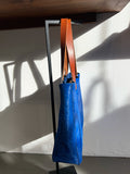 Zip Top Tote cobalt pony