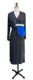 Palermo Pouch, blue hair with silver