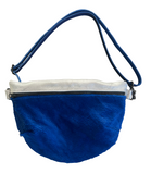Palermo Pouch, blue hair with silver