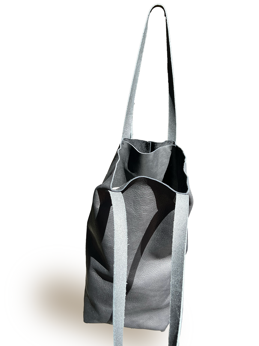 Basil Racuk Paper Bag in Black Suede with Gold Splash – basilracuk.com