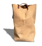 Tan Nubuck Paper Bag