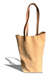 Tan Nubuck Paper Bag
