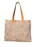 Zip Top Tote cheetah print