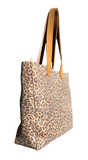 Zip Top Tote cheetah print