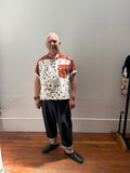 Short Sleeve Shirt, 1977 Dog Paw Print Cotyon