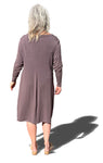 40 Dress, mauve bamboo cotton