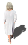 40 Dress, white bamboo cotton