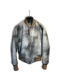 S21 Bomber Distressed Grey Calf