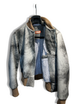 S21 Bomber Distressed Grey Calf