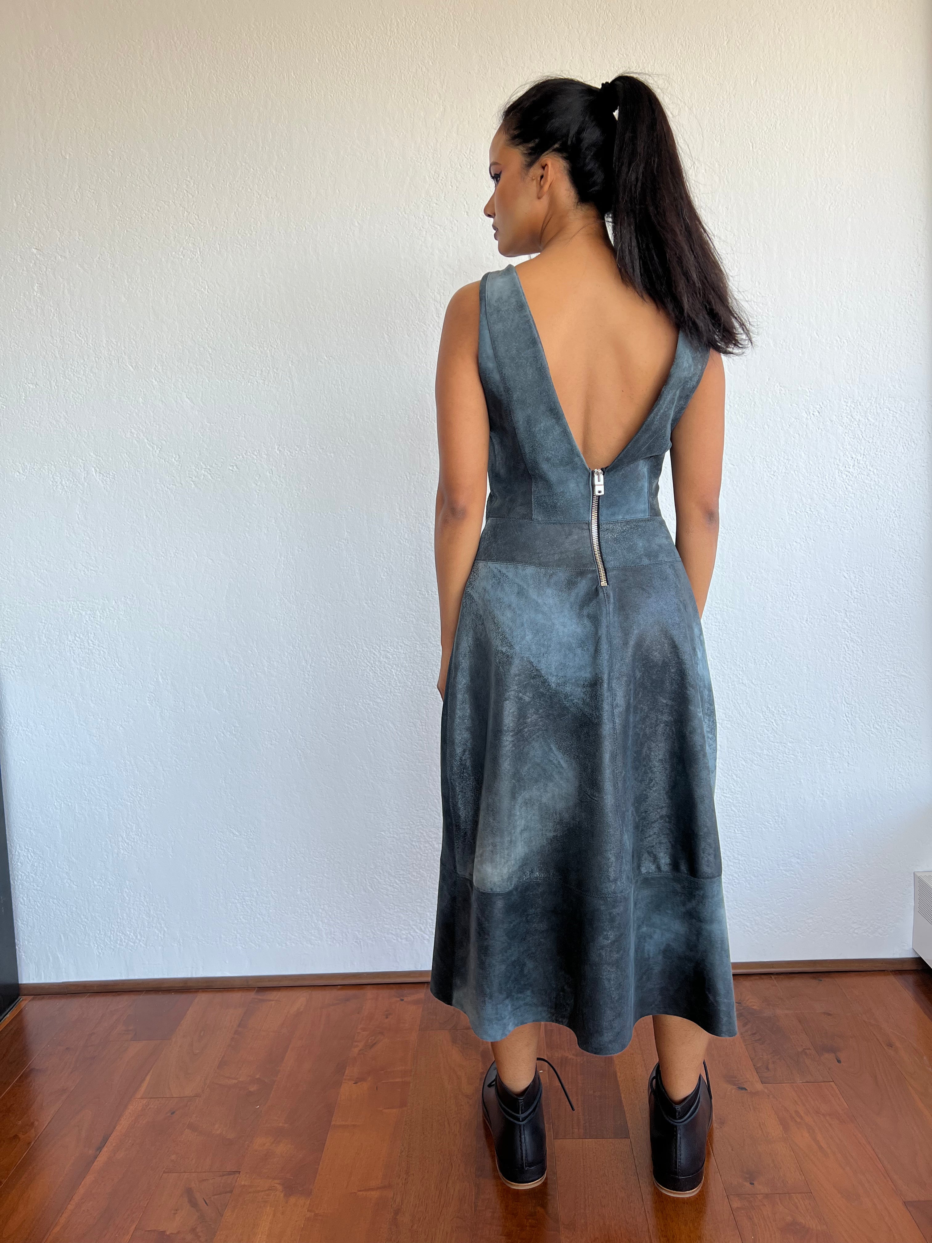 Marielena Distressed Calfskin Dress
