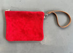 Wrist Pouch red suede