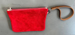 Wrist Pouch red suede