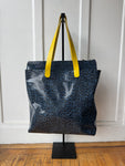 Traveler Tote in Blue Cheetah