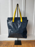 Traveler Tote in Blue Cheetah