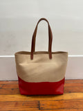 Everyday Tote Vachetta with  Red Paint