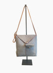 Francis Tote faded denim leather