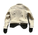 Ivory Tumbled Deerskin Jean Jacket