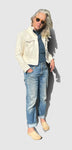 Ivory Tumbled Deerskin Jean Jacket