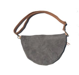 Palermo Pouch, charcoal suede