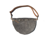 Palermo Pouch, charcoal suede