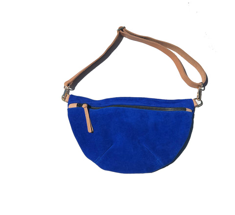 Palermo Pouch, cobalt suede