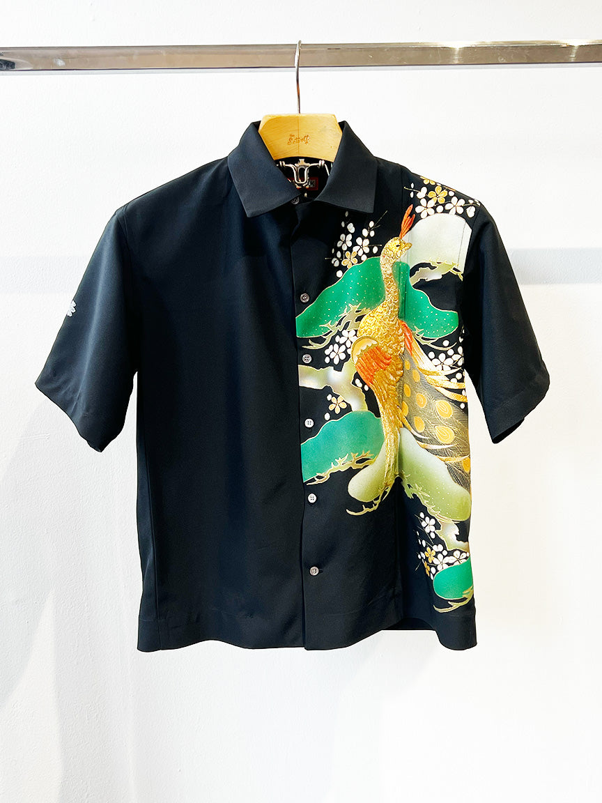 Vintage Dark Silk Hawaiian Shirt