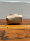 Pod Pouch in veg tan leather with bronze metallic