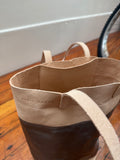 Paper Bag veg tan pewter metallic