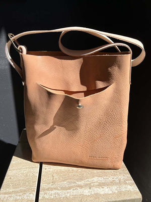 Auburn Crossbody in natural deerskin