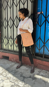 Auburn Crossbody in natural deerskin