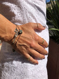 Basil Racuk Sterling + Pyrite Friendship Bracelet
