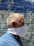 White Cotton Poplin Face Mask
