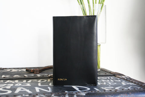 Journal Cover, black waxed