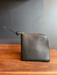 Large Zip Wallet in Black Pebble Skin
