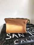 Wrist Pouch, brown shearling