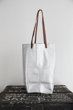 Paper Bag silver metallic